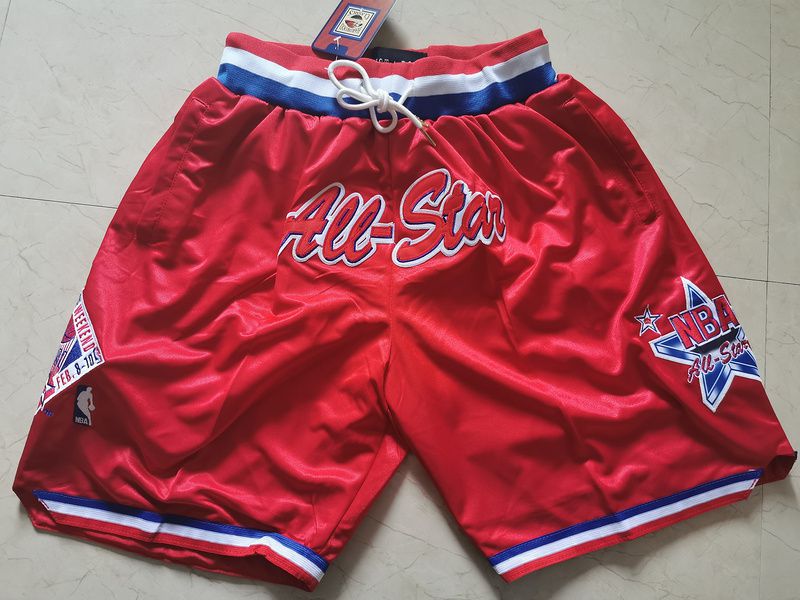 2025 Men NBA All star Shorts Red style 1->more jerseys->NBA Jersey